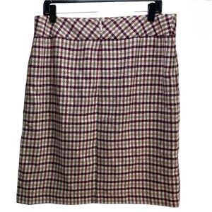 Talbots Woman 22W Plaid Wool Blend Skirt Lined Altered Hem Fall Winter Classic